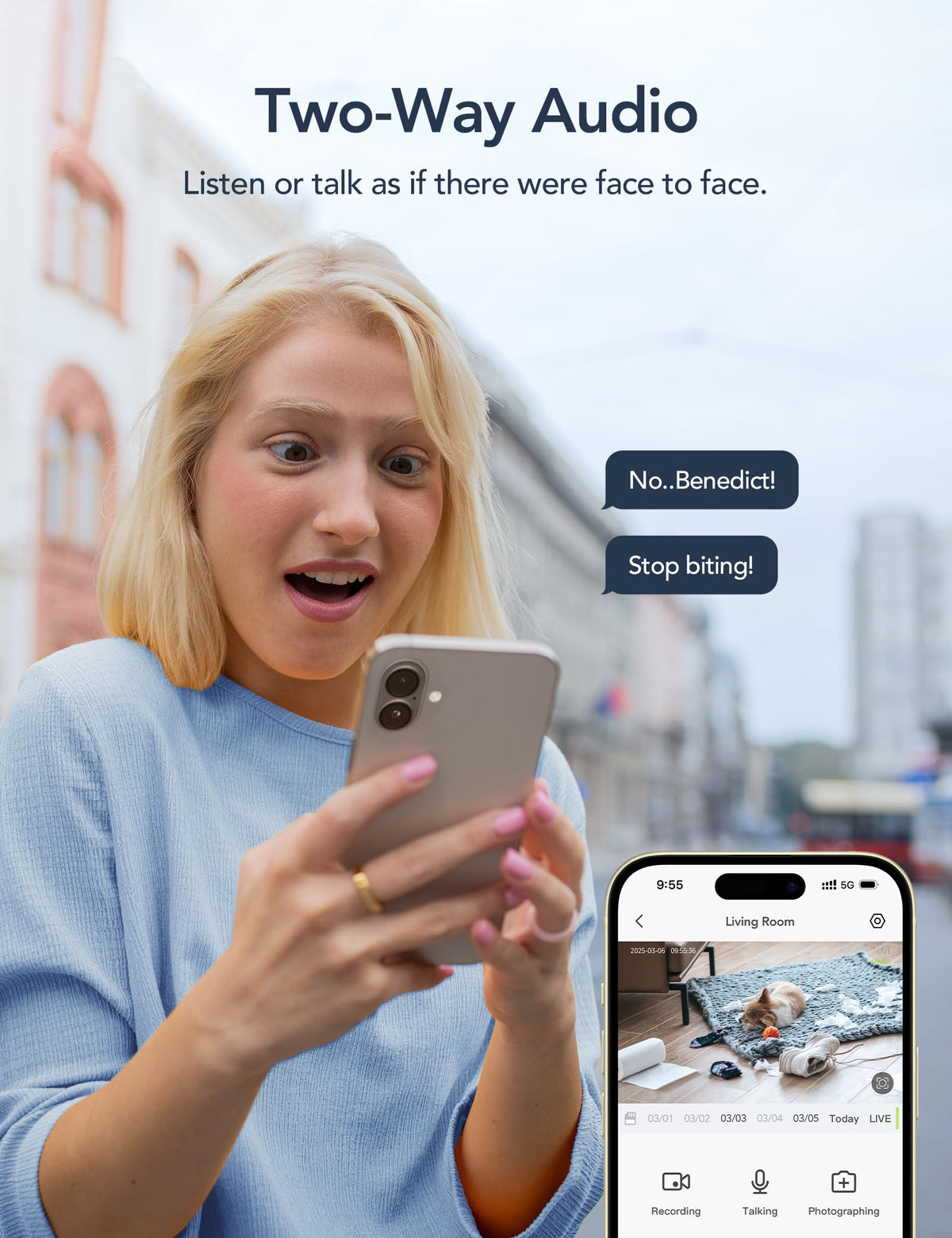 5G Indoor Security Cameras with Phone App, 4Pcs E73000