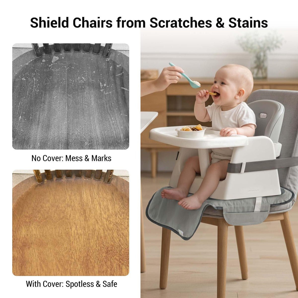 Extra Large Grey Booster Chair Protector Cover Y4682
