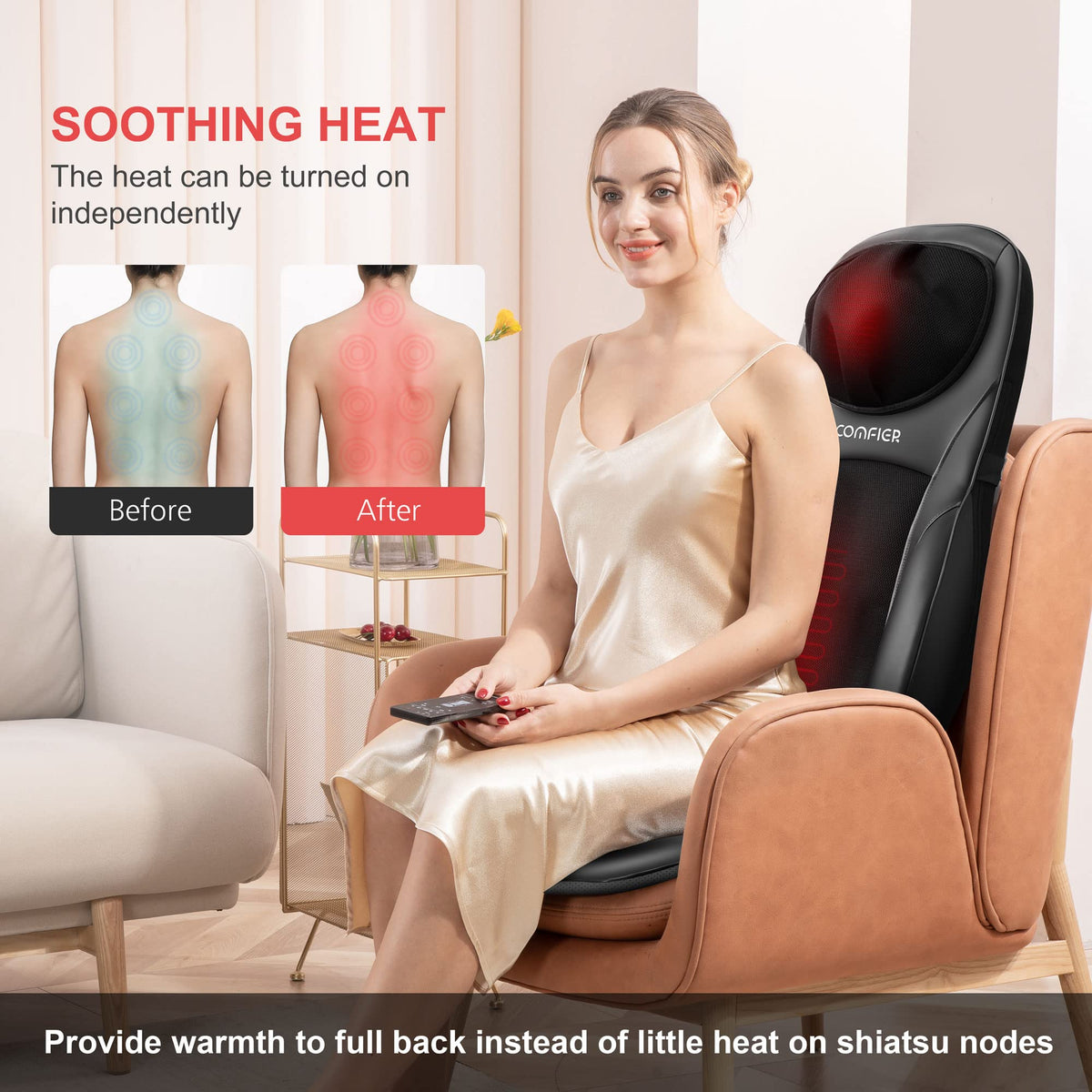 Shiatsu Back Massager with Heat N307