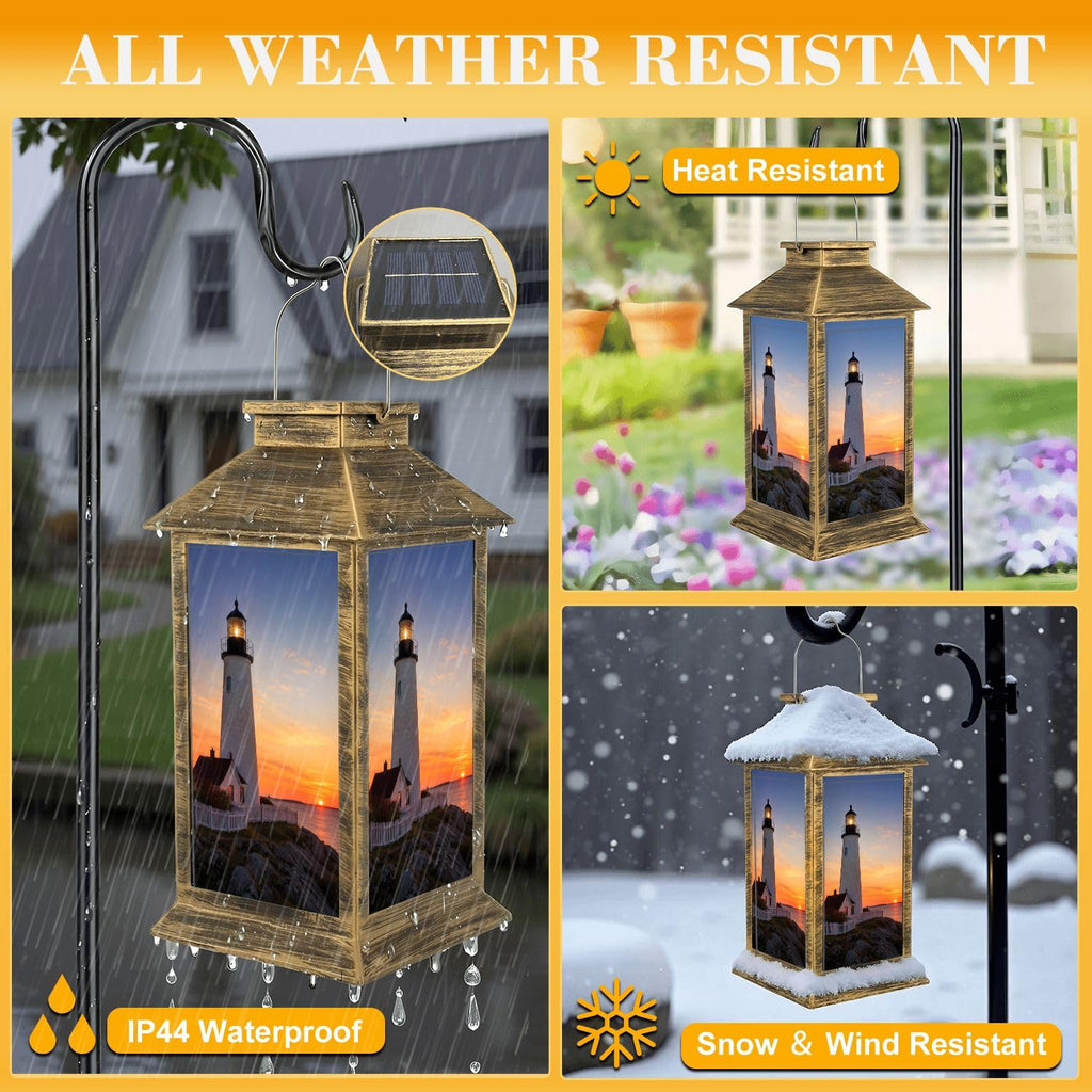 Solar Lantern Outdoor Waterproof LED Hanging Solar Lights P42665
