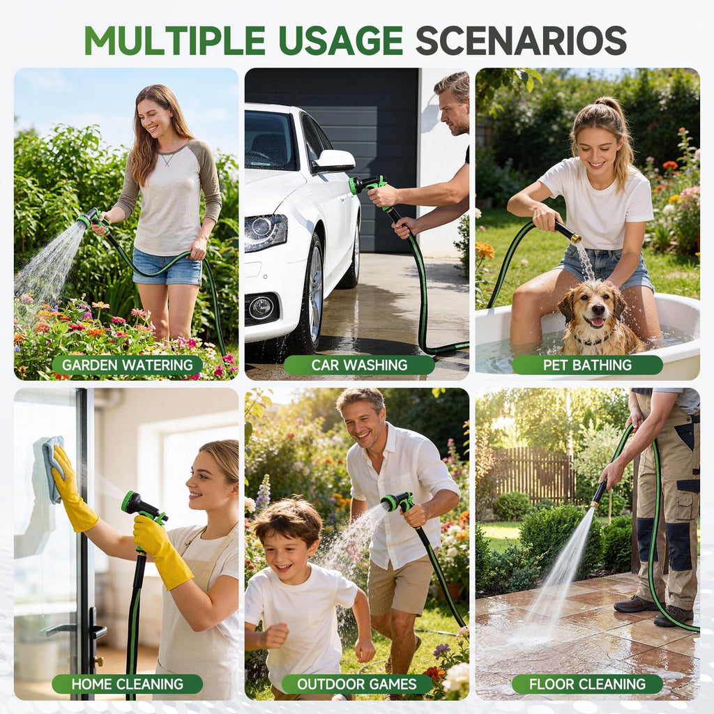100 ft Flexible Non-Expanding Kink Free Garden Hose Y92866