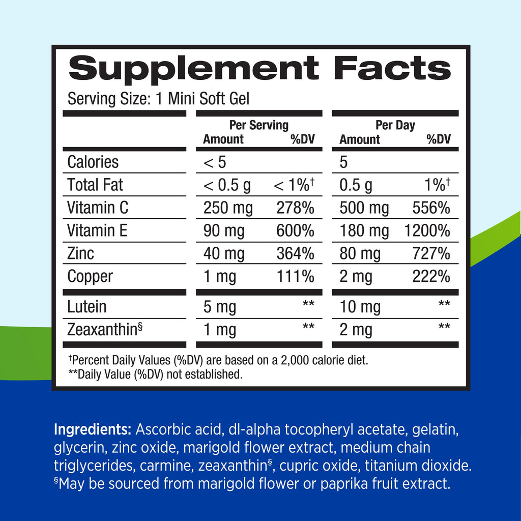 Lutein Zeaxanthin Eye Vitamins 90 Softgels O9567