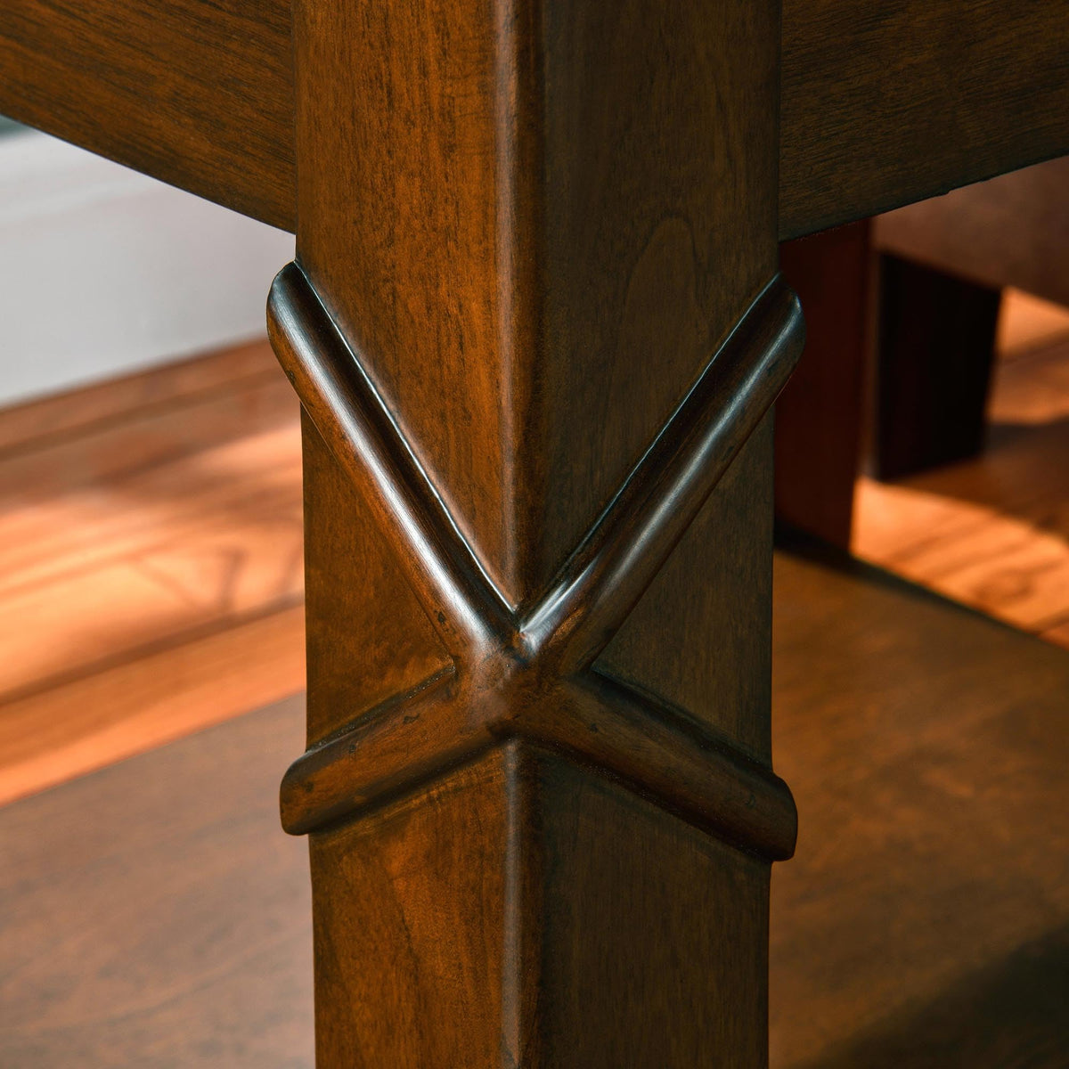 Solid Wood End Table with Storage Shelf M481416