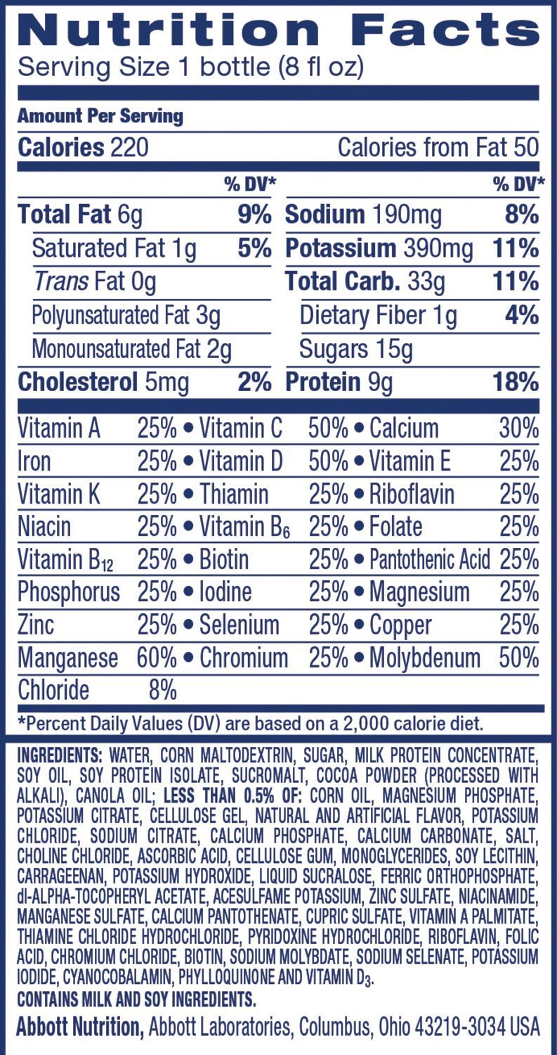 Original Nutrition Shake Milk Chocolate 8 Ounces 12 Count M194