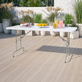 6-Foot Granite White Adjustable Plastic Folding Table G580