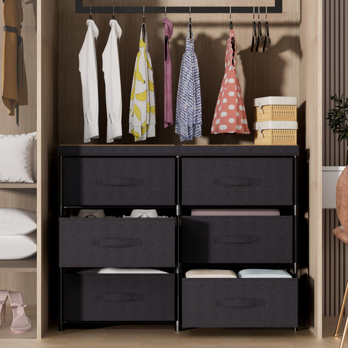 6 Fabric Drawer Dresser Z7824