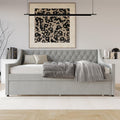 Twin Linen Upholstered Daybed with Trundle X120920