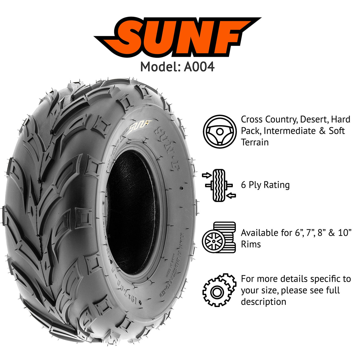 19x7-8 Tubeless 6 Ply Set of 4 Q276