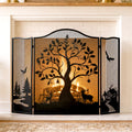 50" x 36" 3-Panel Tree Pattern Fireplace Screen B557550