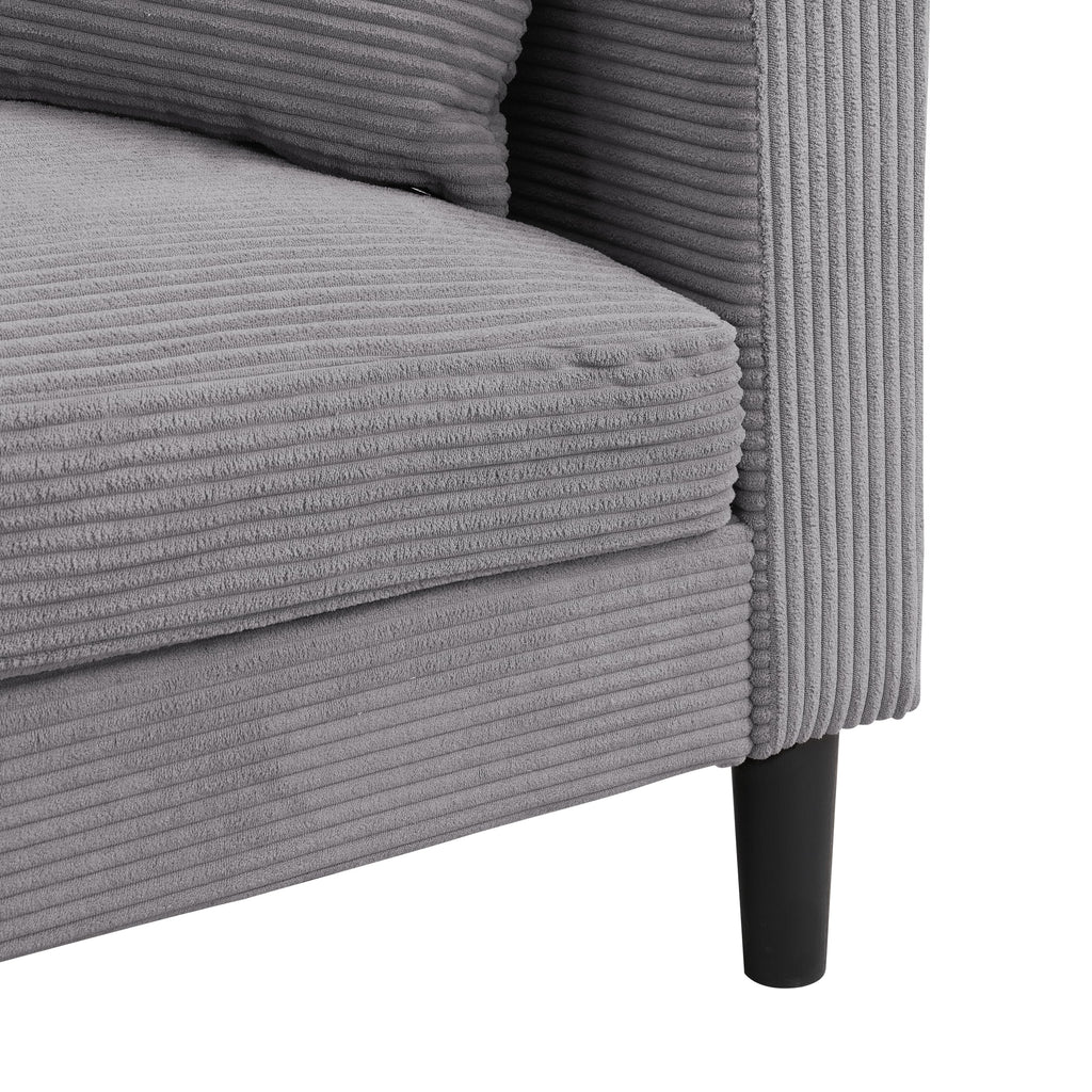Light Gray Upholstered Loveseat Sofa J545