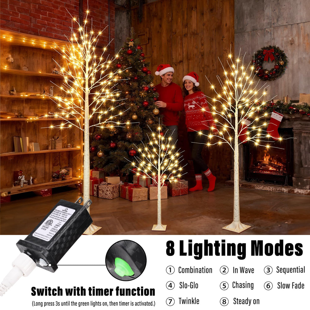 8FT 132LED Prelit Artificial Christmas Tree B619