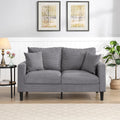 Light Gray Upholstered Loveseat Sofa J545