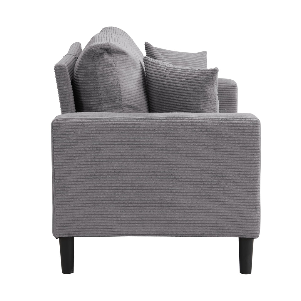 Light Gray Upholstered Loveseat Sofa J545