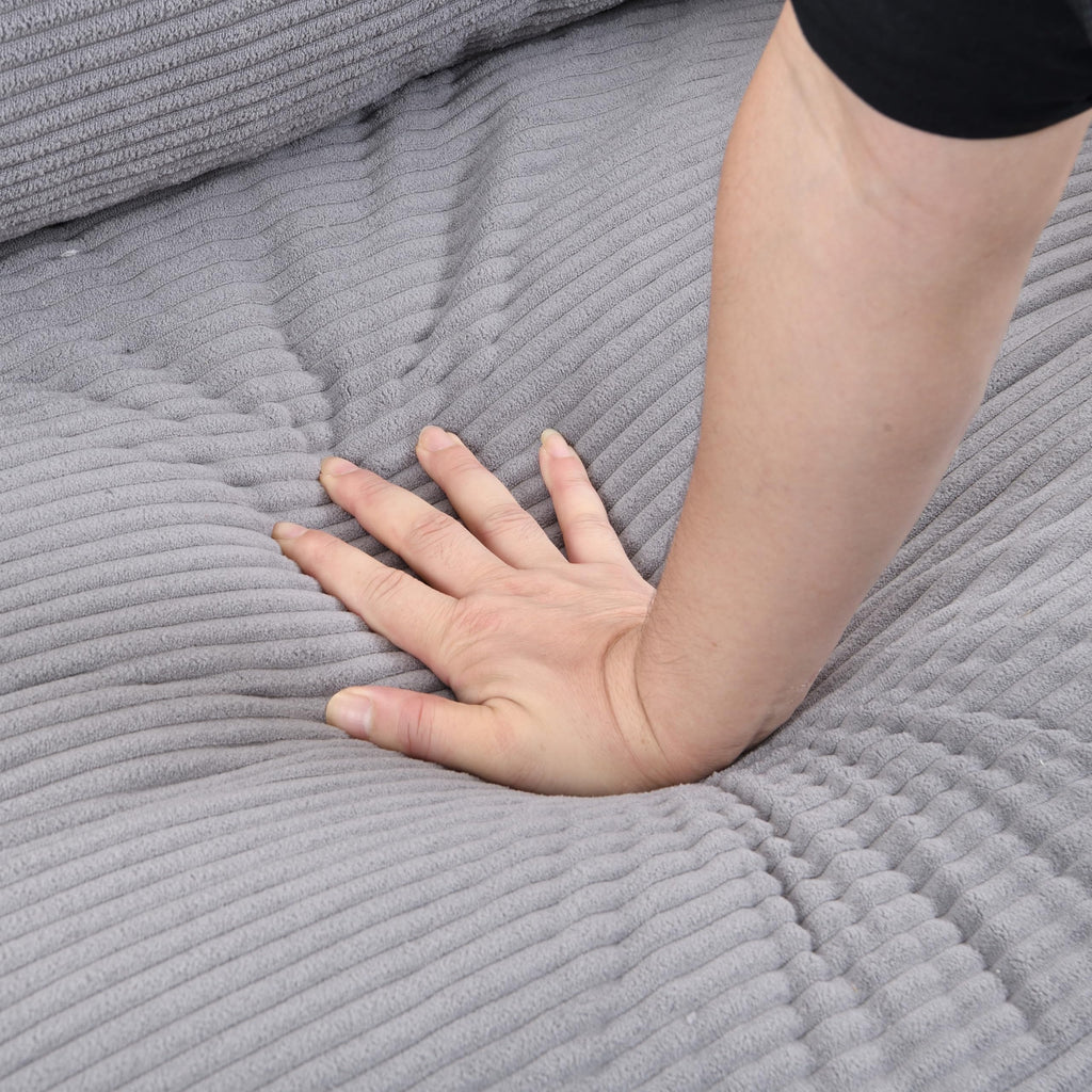Light Gray Upholstered Loveseat Sofa J545